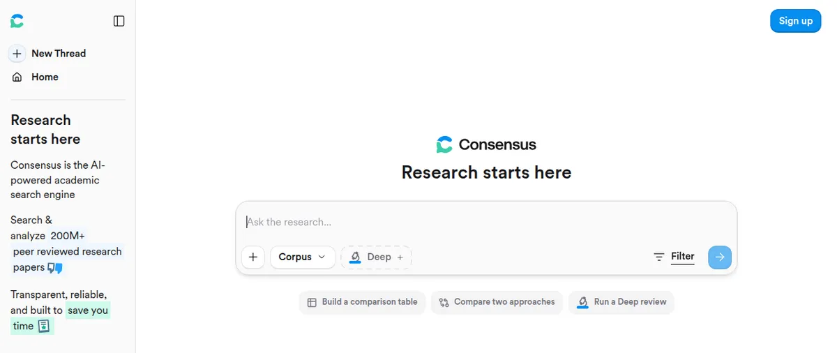 Consensus interface screenshot captured by the DoWithAI editorial team