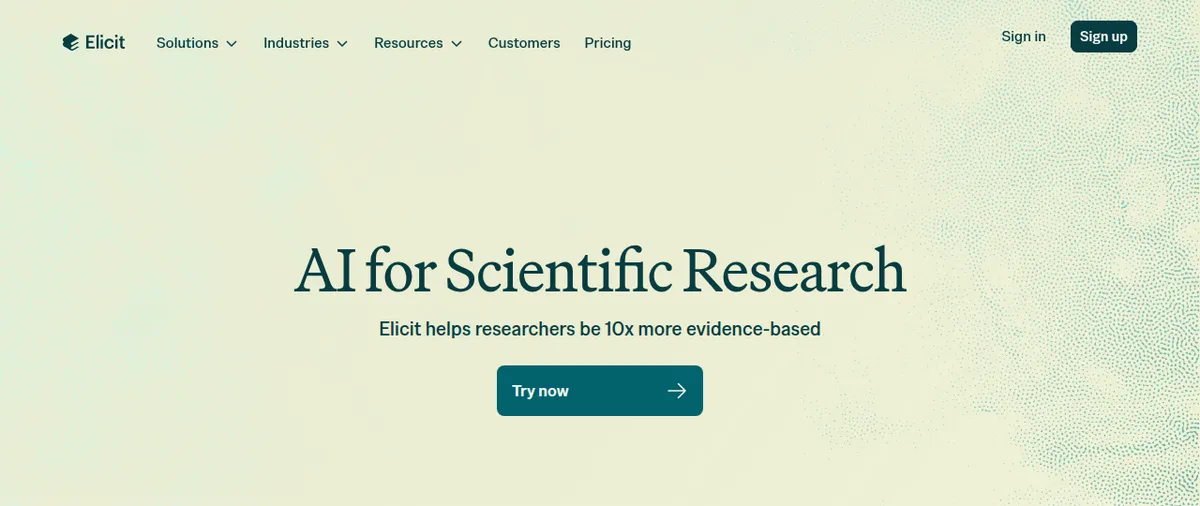 Elicit interface screenshot captured by the DoWithAI editorial team