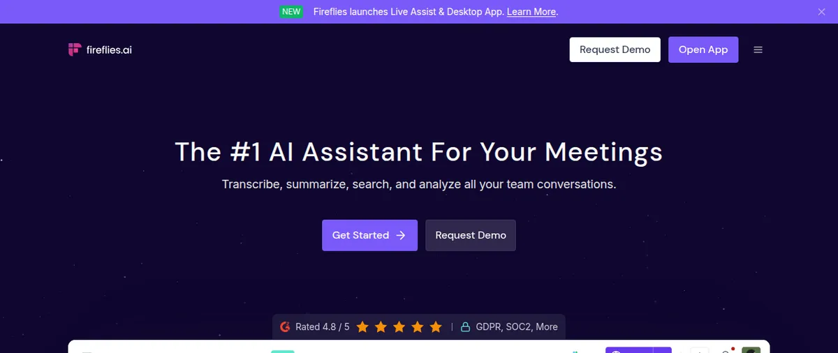 Fireflies.ai interface screenshot captured by the DoWithAI editorial team