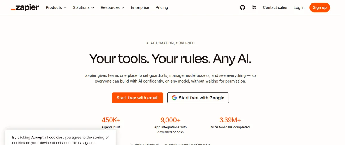 Zapier interface screenshot captured by the DoWithAI editorial team